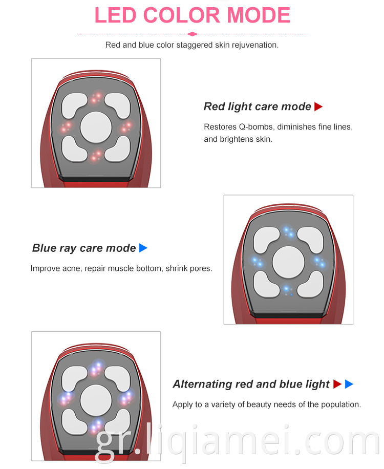 Συσκευή ομορφιάς με κόκκινο και μπλε φως Ultra Pulse Porage Skin Προσφορά προσώπου προσώπου MFIP/RF Ομορφιά όργανο